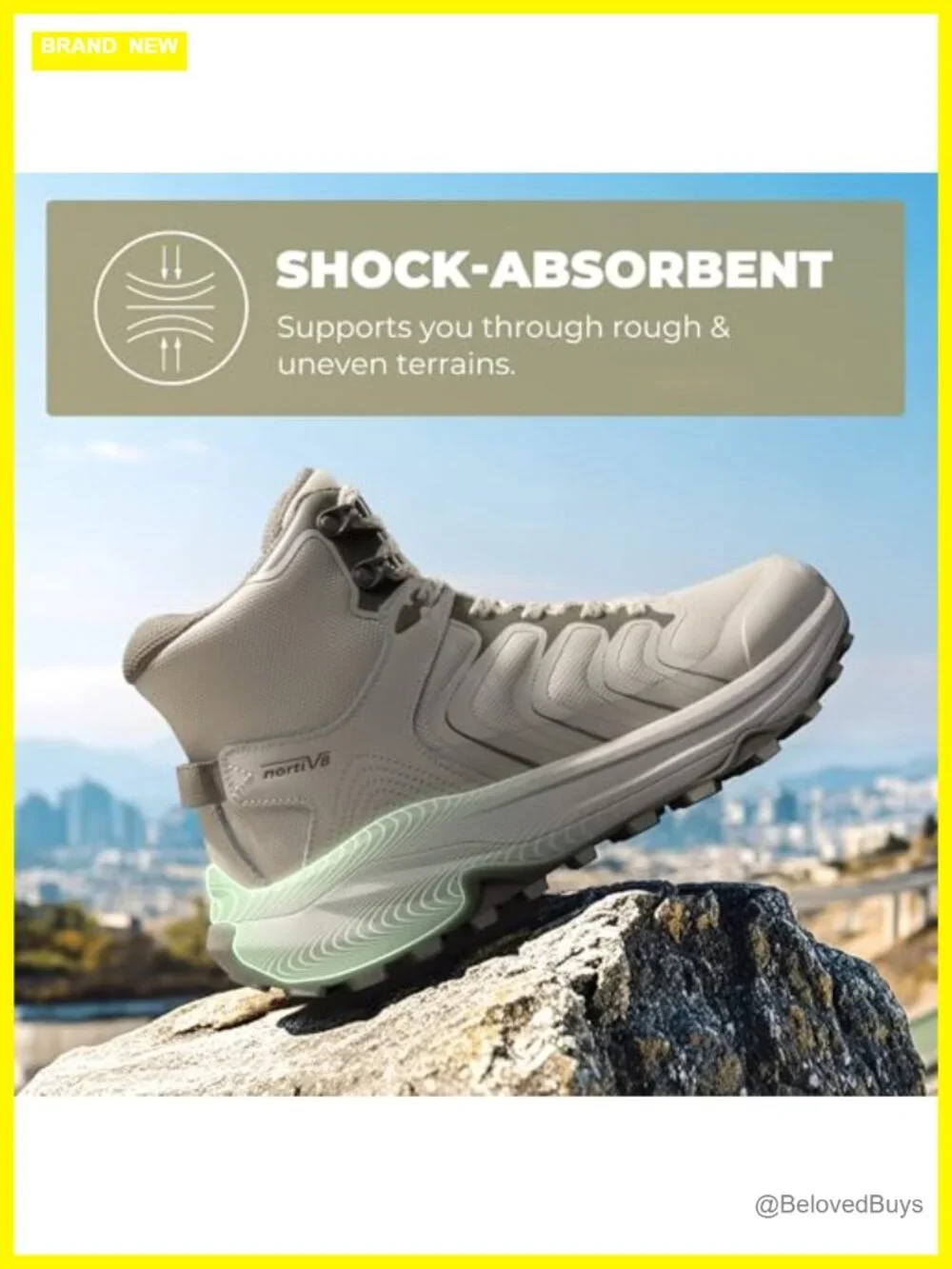 Waterproof Hiking Boots with Arch Support, Lightweight Comfortable Outdoor